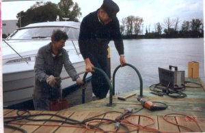 1992 Arbeiten am Steg