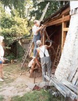 1992 Arbeiten am Schuppen