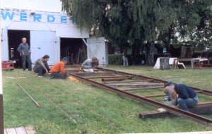 1991 Arbeiten an der Slippanlage