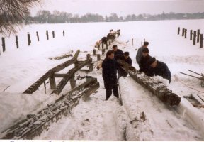 1991 Winterarbeiten zur Stegerneuerung